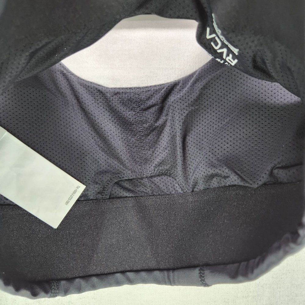 RVCA Sports Bra Adults XS Slick Black Matte Shine Womens New - Picture 7 of 10